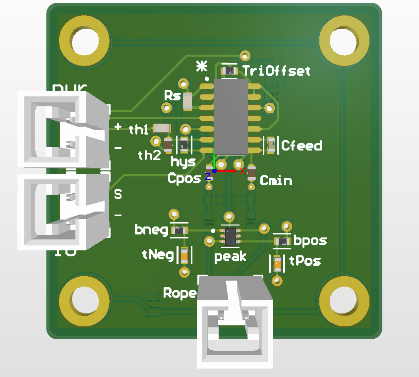 SubjuGator 9 leak detector PCB, designed by Logan Burns
